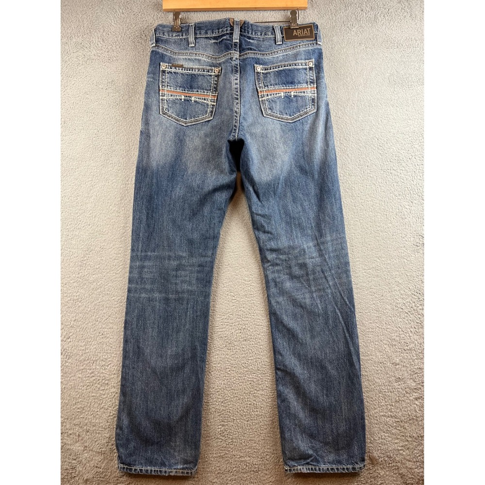 Ariat M4 Relaxed Boot Cut Jeans Mens 36x38 Medium Wash Denim Western Workwear